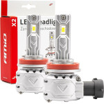 AMiO ������ Led H8/�9/�11 10-16V 72W 6.500K 7920lm (������������) X2 Series - 2���. - (02974)