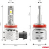 AMiO ������ Led H8/�9/�11 10-16V 72W 6.500K 7920lm (������������) X2 Series - 2���. - (02974)
