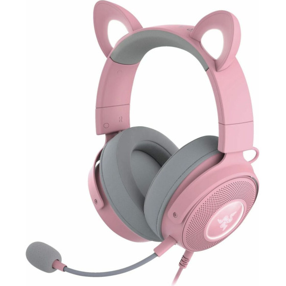 Razer Kraken Kitty V2 Pro - Quartz - Rgb - Usb 7.1 Gaming Headset - Kitty, Bear, Bunny Ears - (RZ04-04510200-R3M1)
