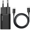 Baseus ��������� Type C 25W �� ������� Type C 3A 1m ������ Super Si Qc - (TZCCSUP-L01)