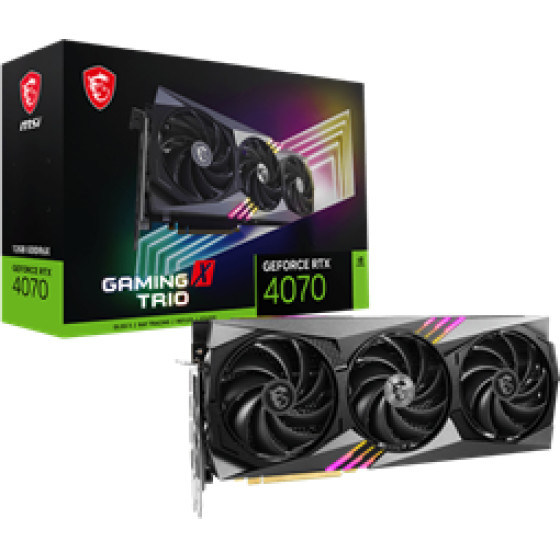 MSI Vga PCI-E Nvidia Gf Rtx 4070 Gaming X Trio 12G, 12GB/192BIT, GDDR6X, HDMI/3x Display PORT, 3 Slot FANSINK, 3YW - (912-V513-059)