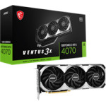 MSI Vga PCI-E Nvidia Gf Rtx 4070 Ventus 3X 12G OC, 12GB/192BIT, GDDR6X, HDMI/3x Display PORT, 3 Slot FANSINK, 3YW. - (912-V513-221)