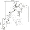 Gembird Adjustable Wall Discplay Mounting Arm Up To 27'/7KG - (MA-WA1-02)