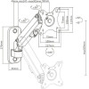 Gembird Adjustable Wall Discplay Mounting Arm Up To 27'/7KG - (MA-WA1-01)