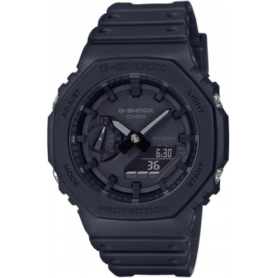 Casio G-Shock Analog/Digital Battery Chronograph Watch With Rubber Strap Black - (GA-2100-1A1ER)
