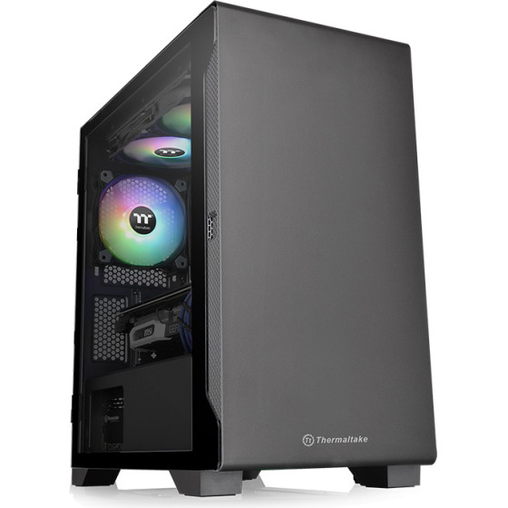Thermaltake Pc Case Micro Tower S100 TG, 411x220x441mm, 1x fan, ����� - (CA-1Q9-00S1WN-00)