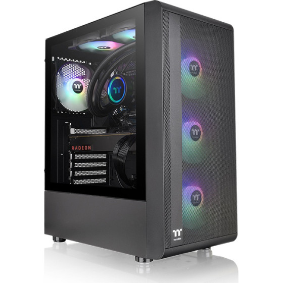 Thermaltake Pc Case Mid Tower S200 Tg ARGB, 460x210x395mm, 3x fan, ����� - (CA-1X2-00M1WN-00)
