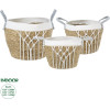 GloboStar Artificial Garden Sardinia ��� 3 ������������ ������ ������� - ����� �������� - Flower Pots ���� �� ������� A:�25cm x �20cm B:�30cm x �27cm C:�35cm x �30cm - (20335)