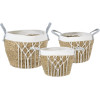 GloboStar Artificial Garden Sardinia ��� 3 ������������ ������ ������� - ����� �������� - Flower Pots ���� �� ������� A:�25cm x �20cm B:�30cm x �27cm C:�35cm x �30cm - (20335)