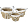 GloboStar Artificial Garden Sardinia ��� 3 ������������ ������ ������� - ����� �������� - Flower Pots ���� �� ������� A:�25cm x �20cm B:�30cm x �27cm C:�35cm x �30cm - (20335)