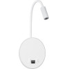 GloboStar Goose �������� ��������� ������ - ������ ����������� Bed Side Led 6W 600lm 36� & 360� Ac 220-240V - Reading Light & 360� ������ �������� - ��������� Usb 3A - �15.5 x �15 x �30.5cm - ������ ����� 4500K - ����� - (60881)