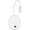 GloboStar Goose �������� ��������� ������ - ������ ����������� Bed Side Led 6W 600lm 36� & 360� Ac 220-240V - Reading Light & 360� ������ �������� - ��������� Usb 3A - �15.5 x �15 x �30.5cm - ������ ����� 4500K - ����� - (60881)