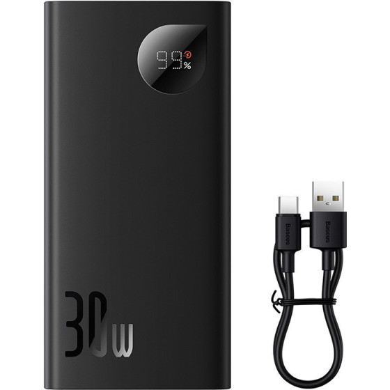 Baseus Adaman2 Digital Display Power Bank 10000mAh 30W �� 2 ����� USB-A ��� ���� USB-C Power Delivery ����� - (PPAD040101)