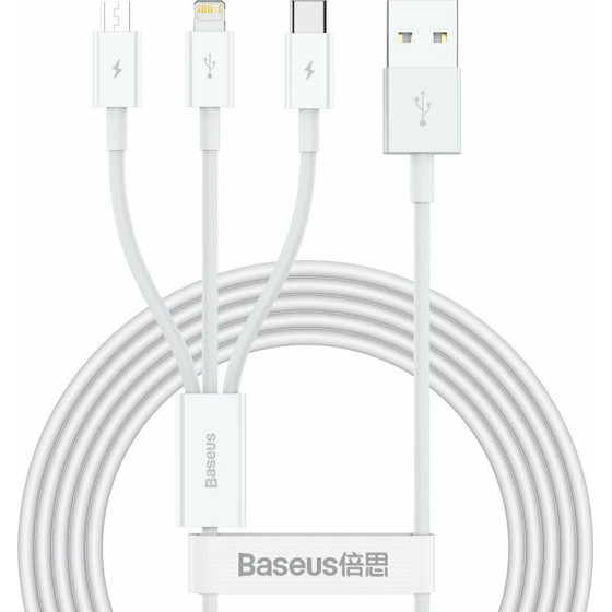 Baseus Superior Series Regular USB to Type-C / Lightning / micro USB Cable 3.5A ����� 1.5m - (CAMLTYS-02)