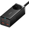 Baseus ��������� �� ������������ ������� �� 2 ����� USB-A ��� 2 ����� USB-C 100W Quick Charge 4.0 ������ (GaN3 Pro) - (CCGAN100-1ACE)