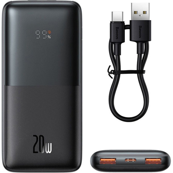 Baseus Bipow Pro Power Bank 10000mAh 20W �� 2 ����� USB-A ��� ���� USB-C ����� - (PPBD040201)