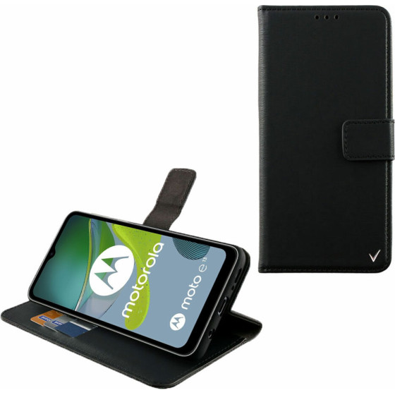 Volte-Tel ���� Motorola E13 6.5'' Allure Magnet Book Stand Clip BLACK - (5205308333484)