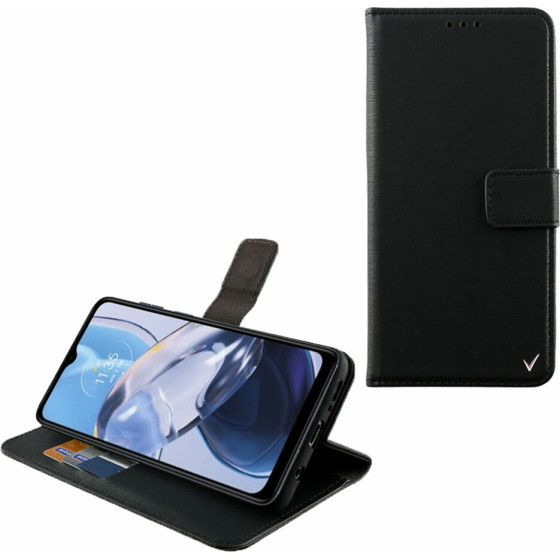 Volte-Tel ���� Motorola Moto E22 6.5'' Allure Magnet Book Stand Clip BLACK - (5205308333491)