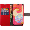 Volte-Tel ���� Samsung A04e A042 6.5'' Allure Magnet Book Stand Clip RED - (5205308333606)