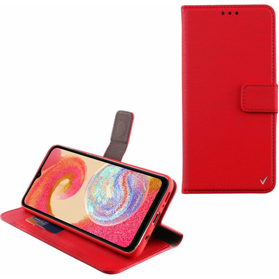 Volte-Tel ���� Samsung A04e A042 6.5'' Allure Magnet Book Stand Clip RED - (5205308333606)