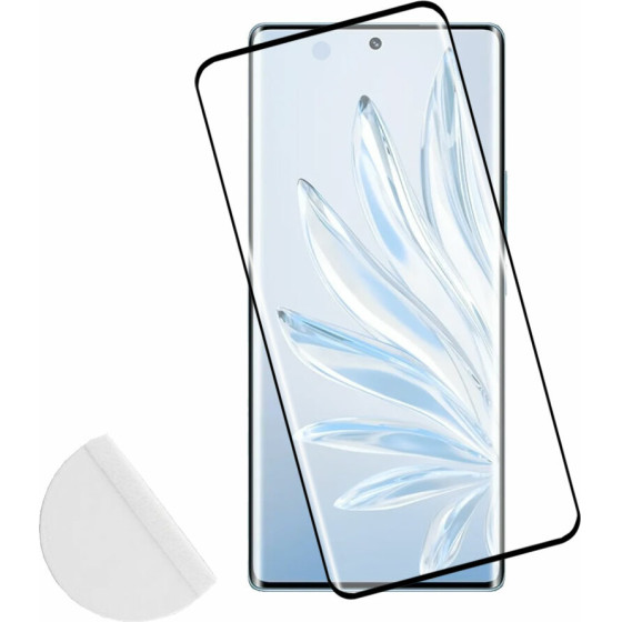 Idol 1991 Tempered Glass Honor 70 6.67'' 9H 0.30mm 3D Full Glue Semi Curved Finger Unlock Black + Squeezy CARD - (5205308335747)