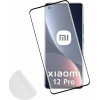 Idol 1991 Tempered Glass Xiaomi 12 Pro 6.73'' 9H 0.30mm 3D Full Glue Semi Curved Finger Unlock Black + Squeezy CARD - (5205308335808)