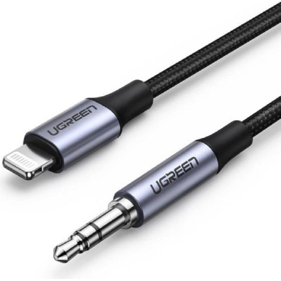 Ugreen Braided 3.5mm To Lightning Cable ����� 1m - (70509)