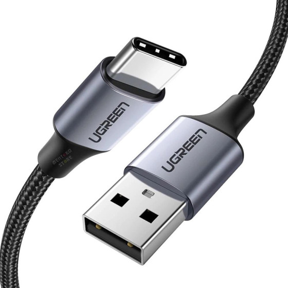 Ugreen Braided Usb 2.0 Cable USB-C Male - USB-A Male ����� 1.5m - (60127)