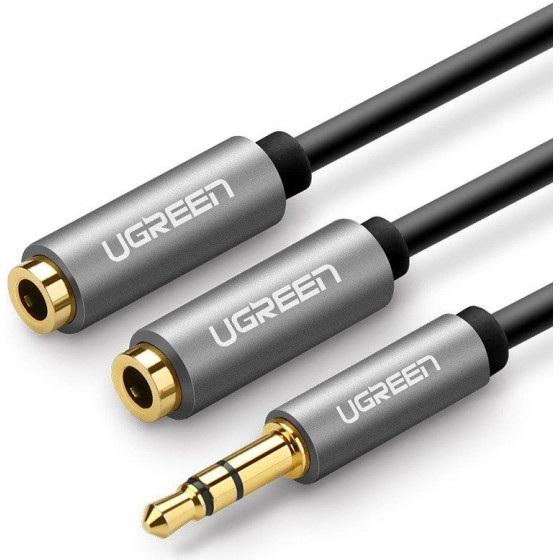 Ugreen ������� 3.5mm Male - 3.5mm Female ����� 0.2m - (10532)