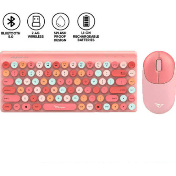 Alcatroz 2.4G Wireless Mouse & Keyboard Jellybean A3000 Crayon Peach - (A3000CP)