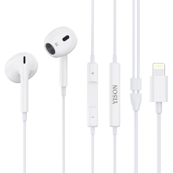 Yison Earphones �� ��������� X7, Lightning, 1.2m, ����� - (X7-LWH)