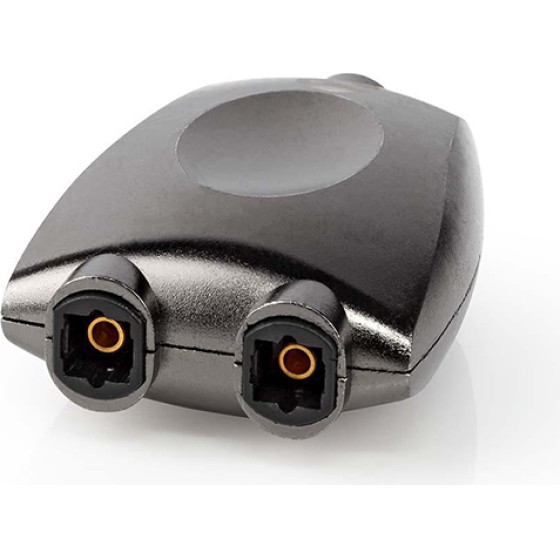 Nedis CATB25940GY Toslink Adapter Toslink Female - 2x Toslink Female Gun Metal GREY
