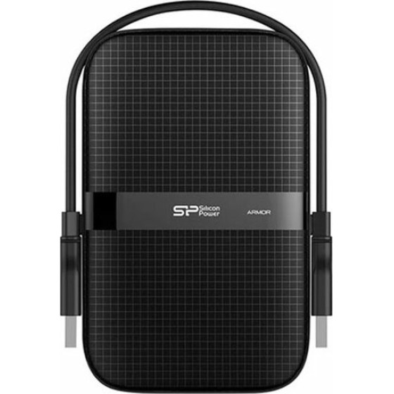 Silicon Power Hdd 5TB ������� ������� ������ Usb 3.2 Armor A60 MIL-Std 810G Black - (SP050TBPHDA60S3A)