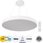 GloboStar Burton 61205-P �������� ���������� ������ Led Cct 100W 11020lm 120� Ac 220-240V - �������� �������� ���� ���������������� All In One ����� 6000k+������ 4500k+����� 2700k Dimmable �80cm - �����- 3 Years Warranty - (61205)