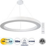 GloboStar Ra �������� ��������� ���������-������ Led Cct 100W 11020lm 120� Ac 220-240V - �������� �������� ���� ���������������� All In One ����� 6000k+������ 4500k+����� 2700k Dimmable �120cm - �����- 3 Years Warranty - (61199)