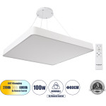 GloboStar Kamala 61211-P �������� ���������� ������ Led Cct 100W 11020lm 120� Ac 220-240V - �������� �������� ���� ���������������� All In One ����� 6000k+������ 4500k+����� 2700k Dimmable �80 x �80 x �8cm- ����� 3 Years Warranty - (61211)
