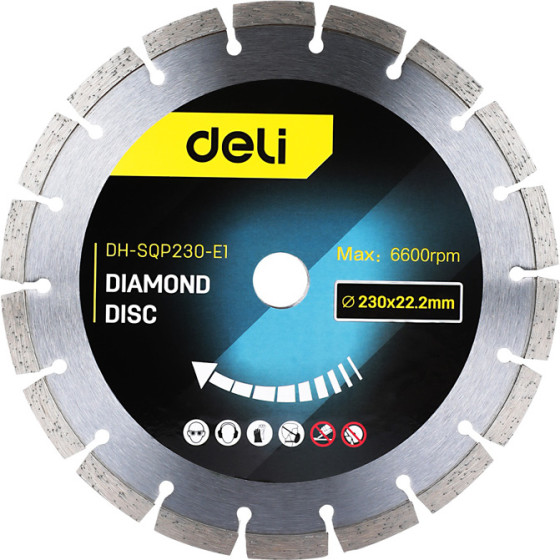 DELI ������ ����� �������� ������� ������, 230mm, 6600rPm - (DH-SQP230-E1)