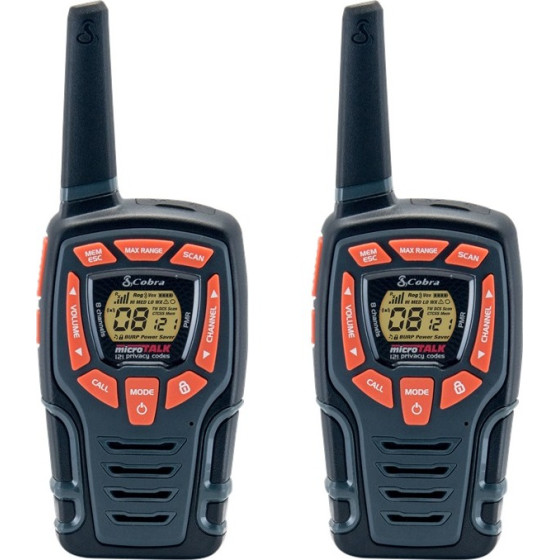 Cobra ��� 2 Walkie Talkie, 8 �������, ������������ 121 ����������, ������, ��� 10km - (AM-855)