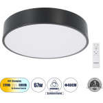 GloboStar Burton 61200-S ���������� ������ Led Cct 67W 7370lm 120� Ac 220-240V - �������� �������� ���� ���������������� All In One ����� 6000k+������ 4500k+����� 2700k Dimmable �40cm - ����� - 3 Years Warranty - (61200-1)