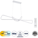 GloboStar Dolores �������� ��������� ������ Design Led Cct 105W 11760lm 300� Ac 220-240V - �������� �������� ���� ���������������� All In One ����� 6000k+������ 4500k+����� 2700k Dimmable �110x�17x�17.5cm - ����� 3 Years Warranty - (61280)