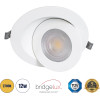 GloboStar Lexis Joint ������� Led ��������� Spot Downlight 12W 1140lm 45� Ac 220-240V IP44 �15.8cm x �4.1cm - ��������� - ����� - ����� ����� 2700K - Bridgelux Chip - Tuv Certified Driver - 5 Years Warranty - (60989)