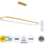 GloboStar Bolivar �������� ��������� ������ Design Led Cct 54W 6210lm 300 Ac220-240V - �������� �������� ���� ���������������� All In One ����� 6000k+������ 4500k+����� 2700k Dimmable �120x�30x�2cm ����� �������� 3 Years Warranty - (61274)