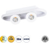 GloboStar Nespo ��������� ������ Linear Design Led Cct �� ��������� ���� Led Spot Downlight 36W 4032lm 360� & 45� Ac 220-240V - �������� �������� ���� �������� On/Off All In One ����� 6000k+4500k+2700k �40 x �13 x �6.5cm - ����� - (61213)