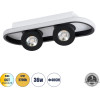 GloboStar Nespo ��������� ������ Linear Design Led Cct �� ��������� ���� Led Spot Downlight 36W 4032lm 360� & 45� Ac 220-240V - �������� �������� ���� �������� On/Off All In One ����� 6000k+4500k+2700k �40 x �13 x �6.5cm - ����� - (61212)