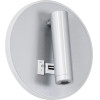 GloboStar Jersey �������� ��������� ������ - ������ ����������� Bed Side Led 10W 1380lm 36� & 360� Ac 220-240V - Reading Light & 360� ������ �������� - ��������� Usb 3A - �14.5 x �4cm - ������ ����� 4500K - ����� �������� - (61103)