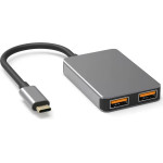 Powertech USB-C Hub USB-C & 3x Usb �����, 10Gbps, ���� - (PTH-102)
