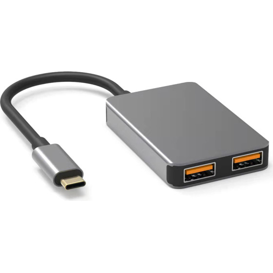 Powertech USB-C Hub USB-C & 3x Usb �����, 10Gbps, ���� - (PTH-102)