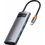 Baseus Metal Gleam USB-C Docking Station �� Hdmi 4K Pd ����� - (CAHUB-CX0G)