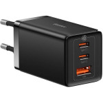 Baseus ��������� ����� ������� �� ���� USB-A ��� 2 ����� USB-C 65W Quick Charge 3.0 ������ (GaN5 Pro) - (CCGP120201)