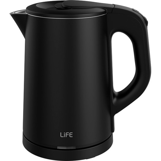 Life Essential 0.8L Double Wall Electric KETTLE, Black COLOR